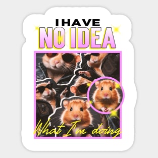 Funny Cute Silly Hamster Sticker